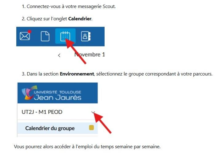 Accès aux EDT